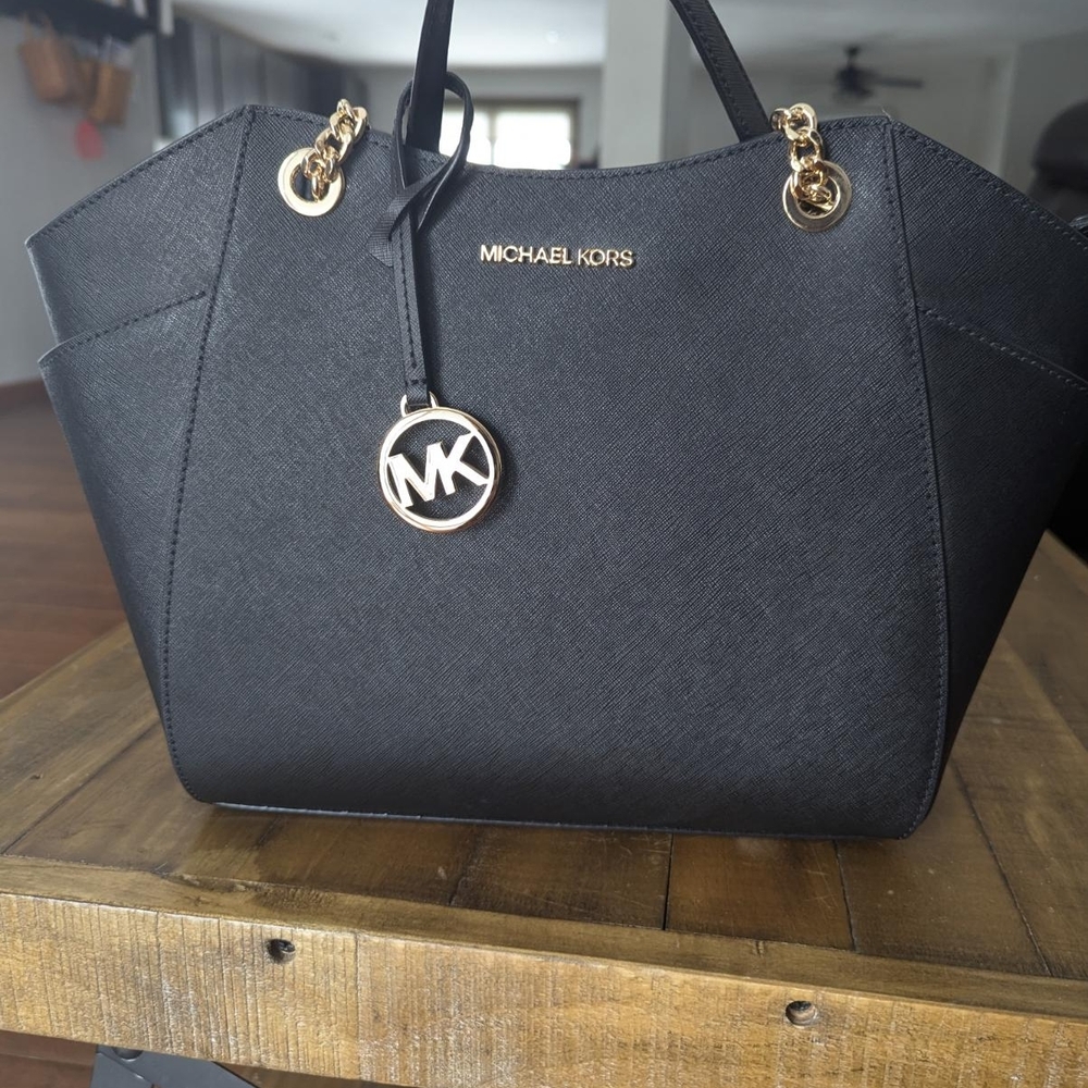 2 Michael Kor's Purses With Gold Accents, One big/one Smaller